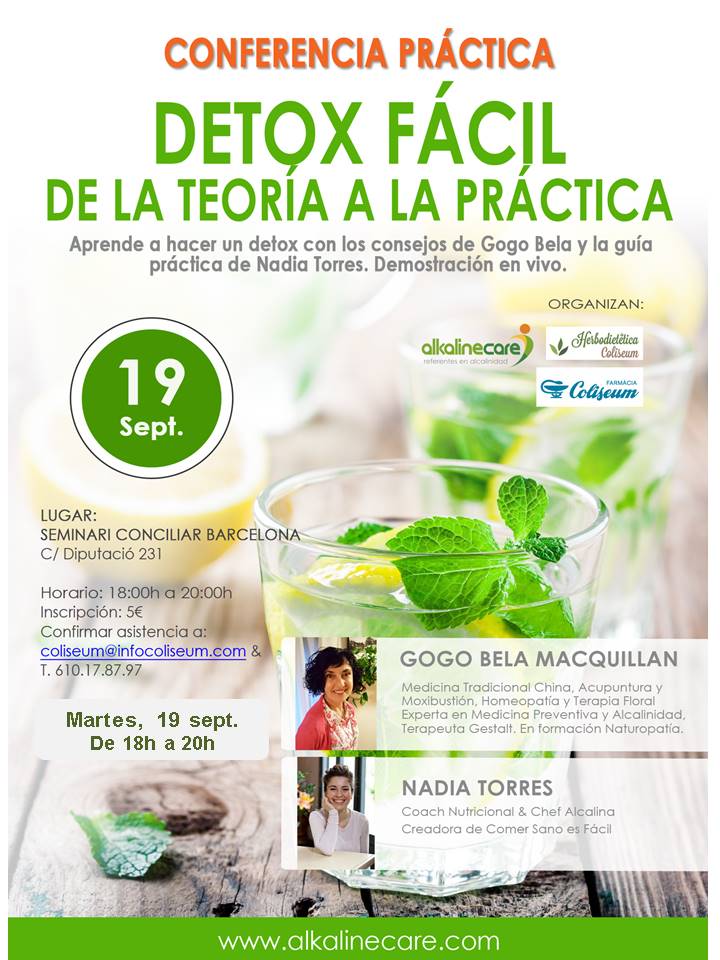 Conferencia práctica de 3 horas: Detox en vivo, de la teoría a la práctica.