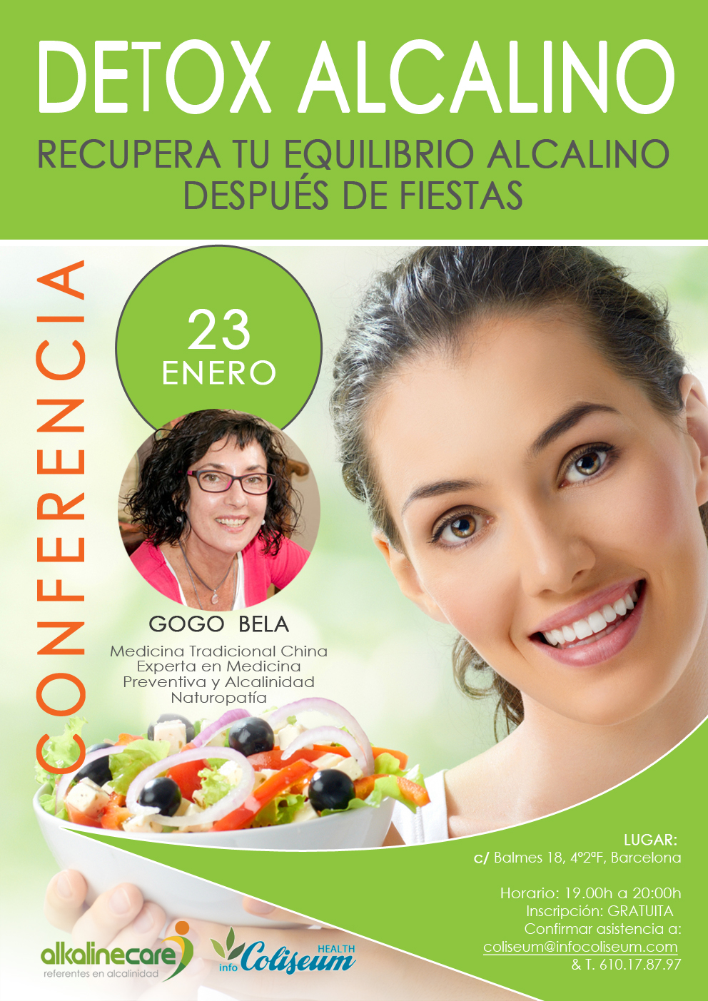 Conferencia gratuita: DETOX ALCALINO: Recupera el equilibrio alcalino después de Fiestas