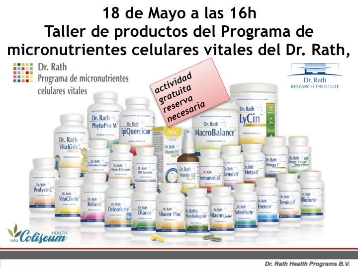 Sábados de Salud Coliseum: Taller de Productos del Dr. Rath Programs