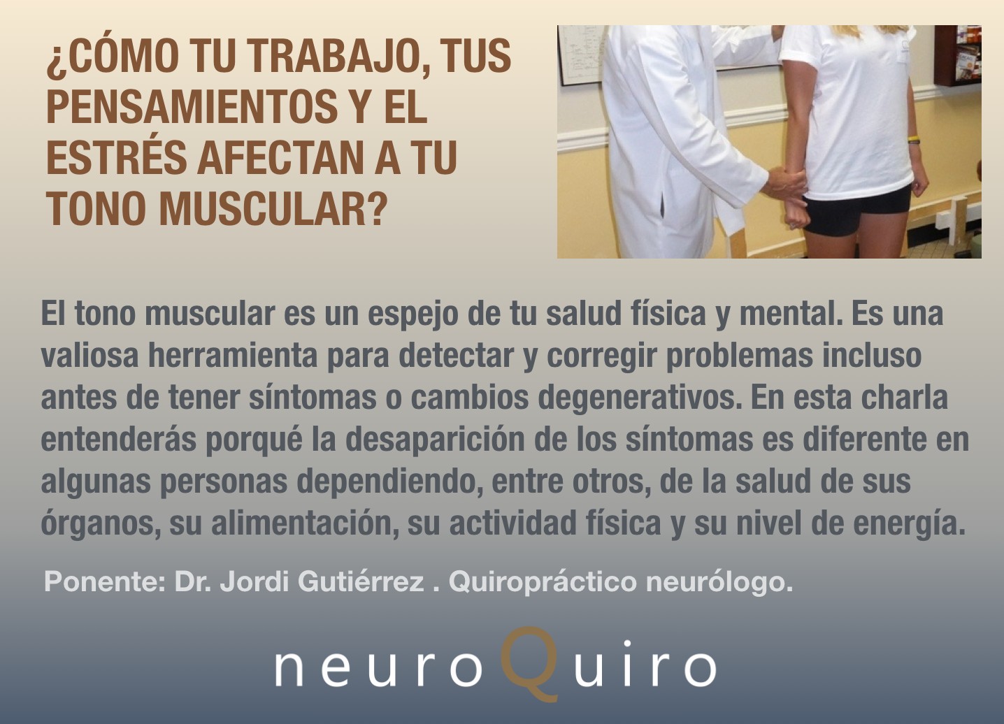 Tu trabajo, tus pensamientos y tu estrés se manifiestan en tu tono muscular.