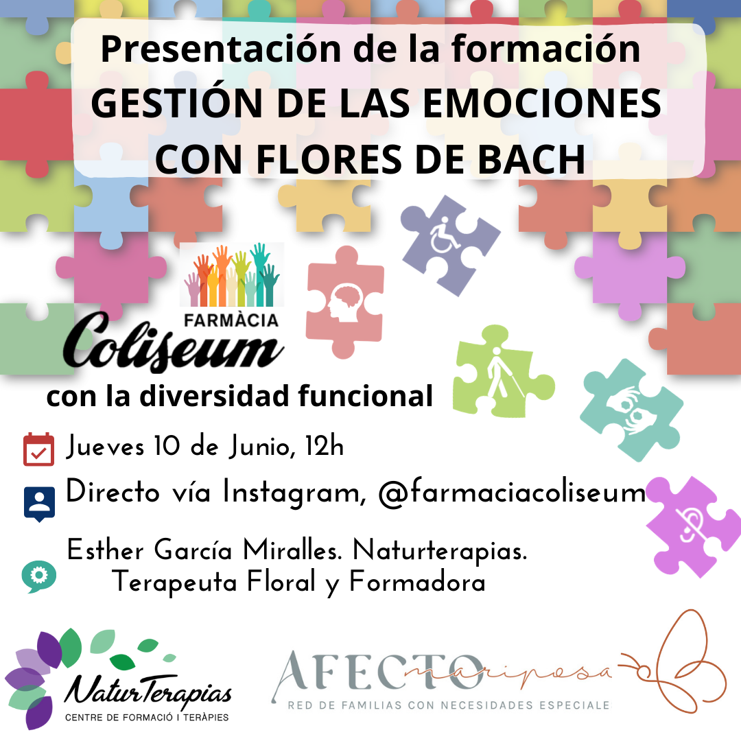 Directo Instagram: Presentación Gestión emociones con Flores de Bach en Diversidad Funcional