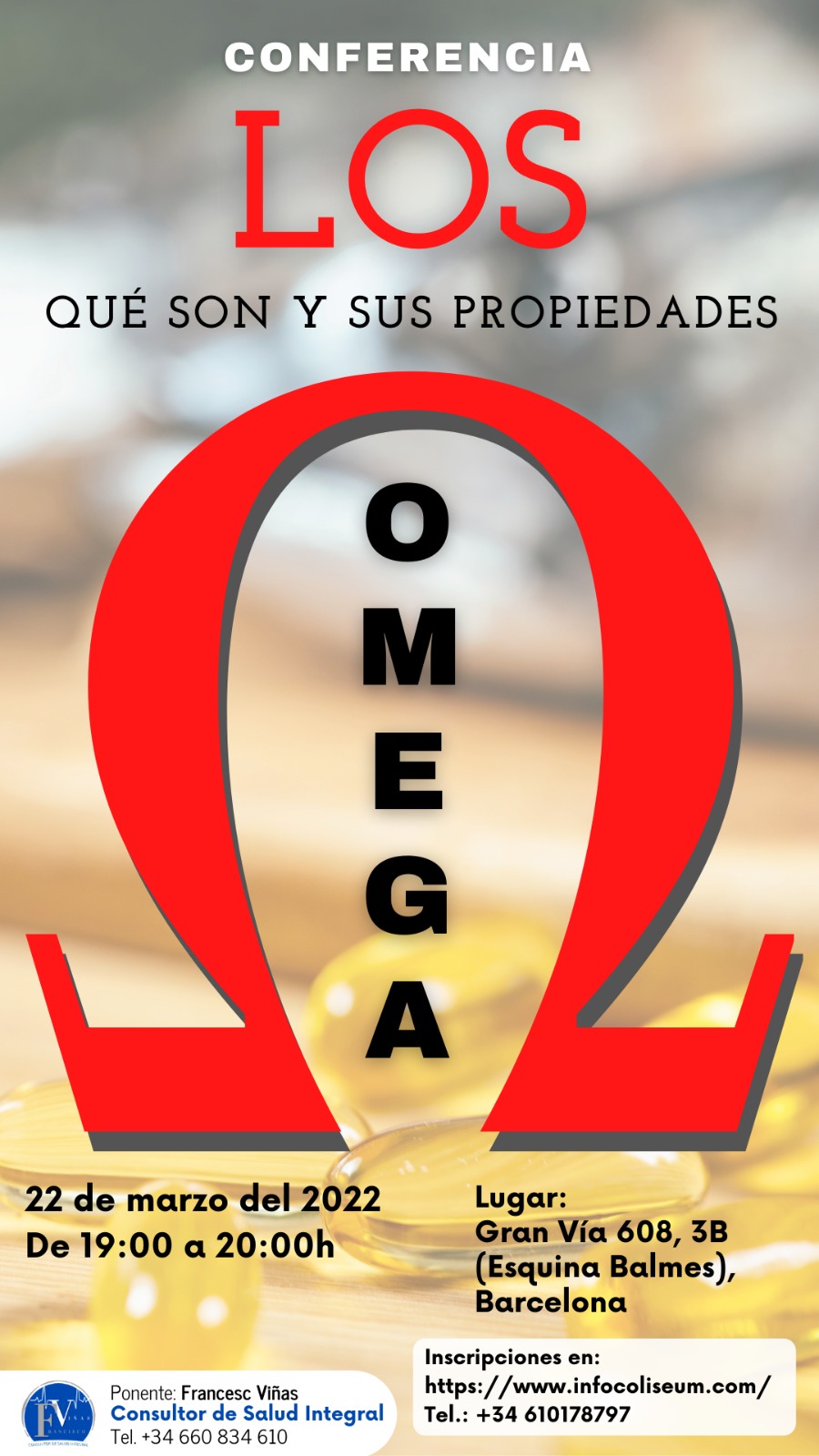 Todo sobre los Omega 3. Conferencia gratuita.