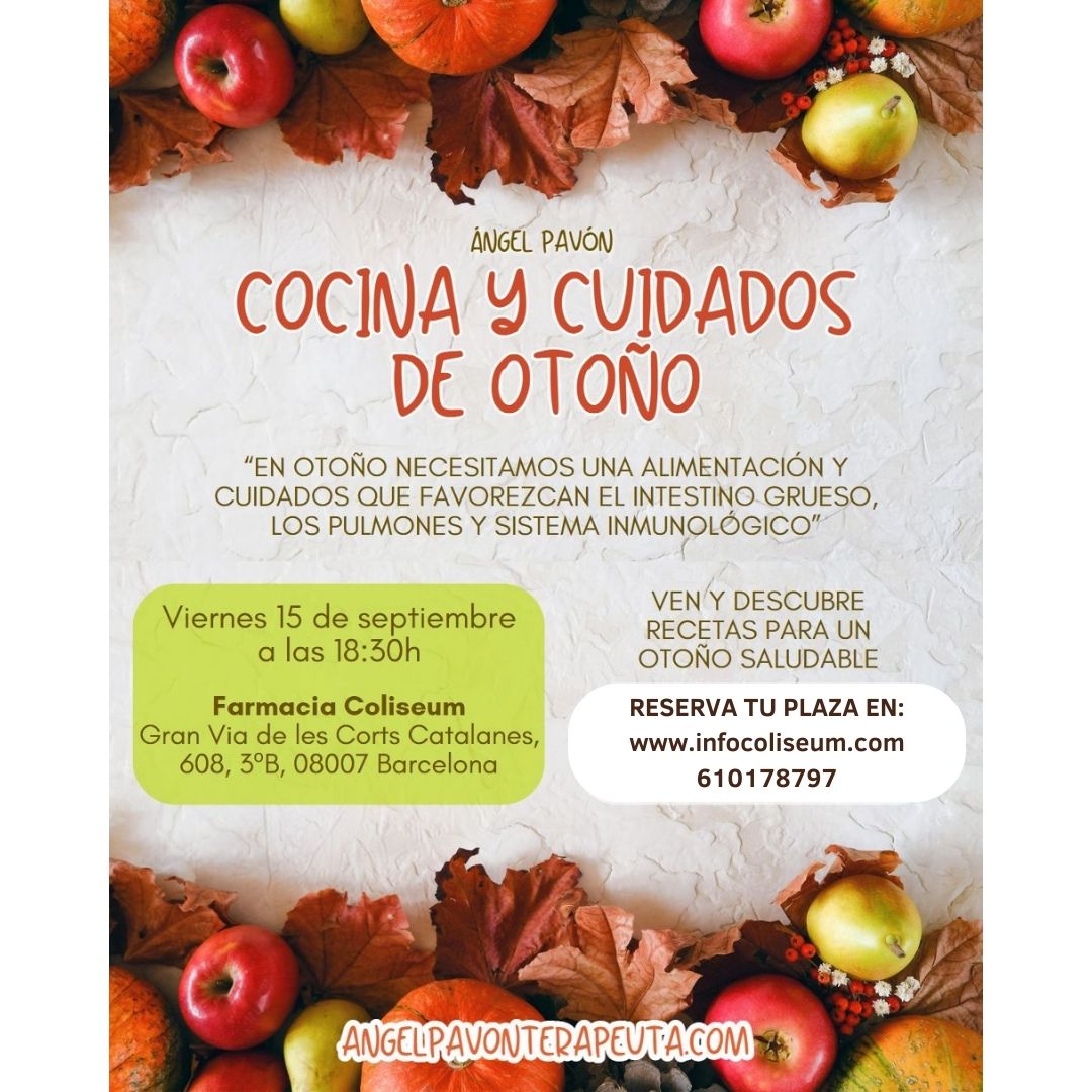 Conferencia: cocina y cuidados de otoño. Ángel Pavón.