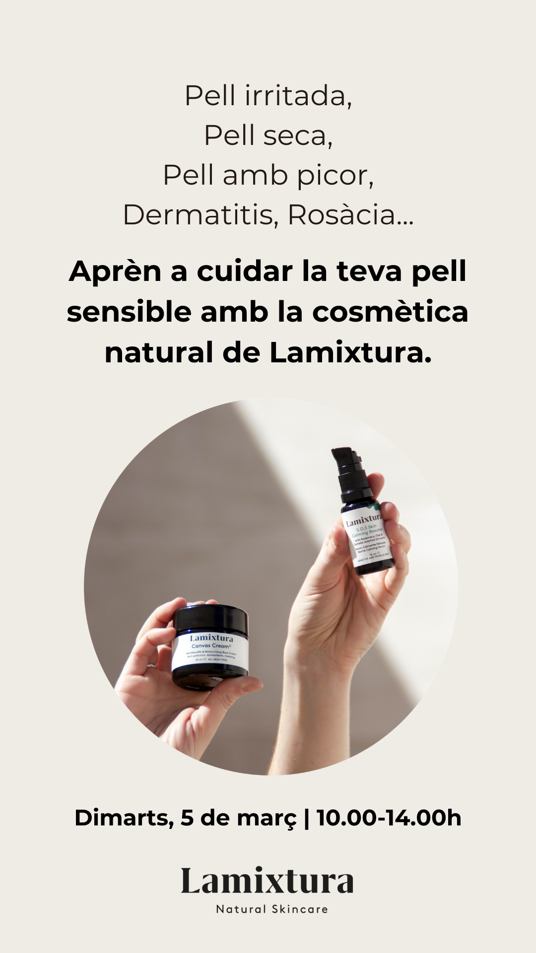 Aprende a cuidar tu piel sensible con la cosmética natural de Lamixtura: Asesoramientos personalizados 20 minutos